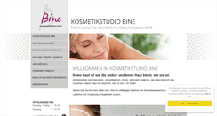 Desktop Screenshot of kosmetikstudio-bine.com