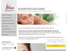 Tablet Screenshot of kosmetikstudio-bine.com